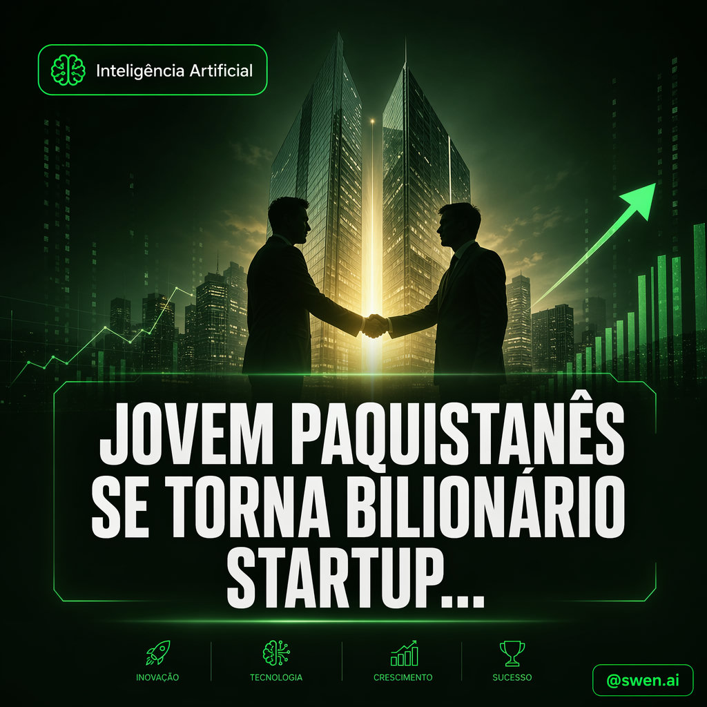 Jovem paquistanês se torna bilionário com startup de IA avaliada em $29,3 bilhões