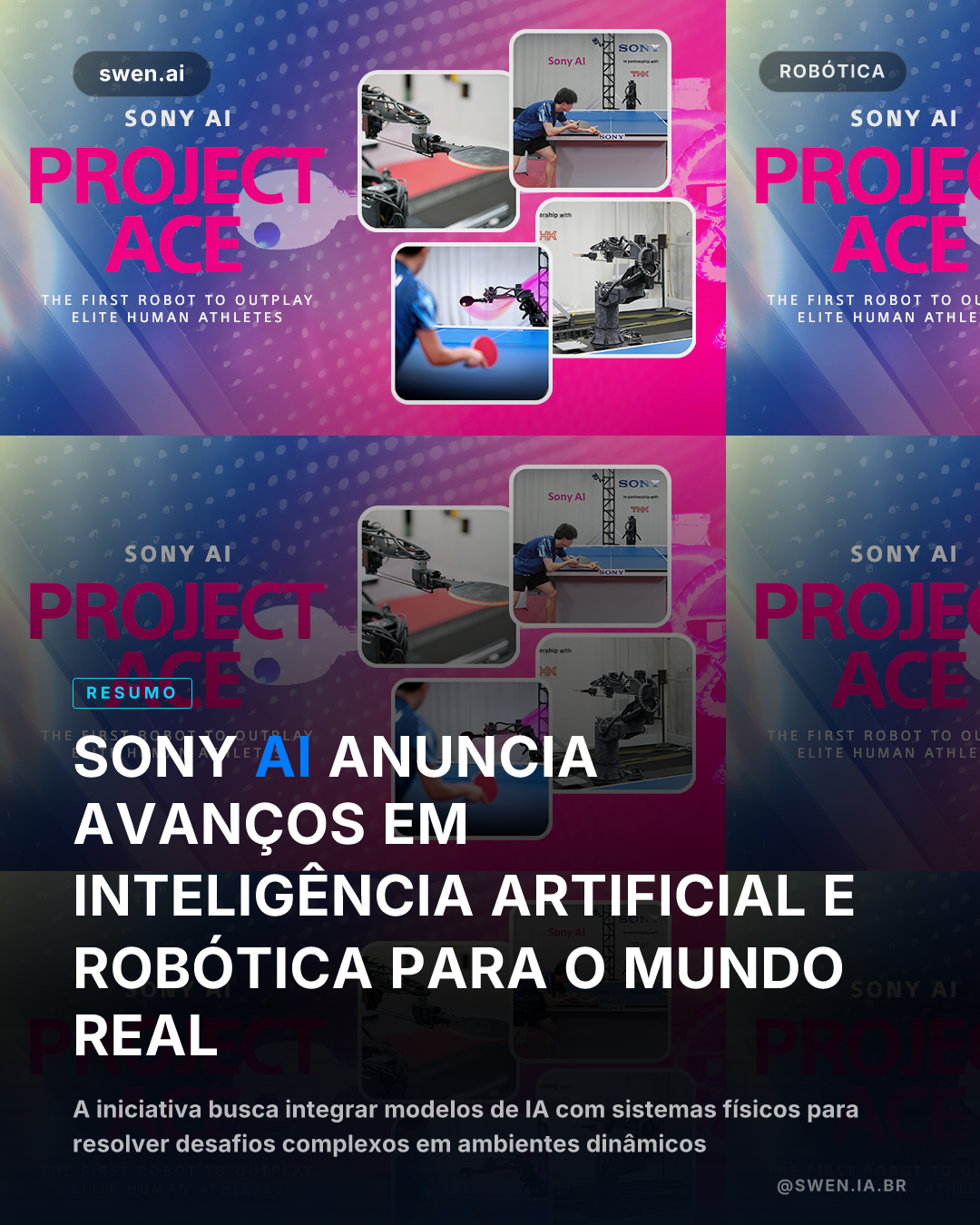 Sony AI anuncia avanços em Inteligência Artificial e Robótica para o mundo real