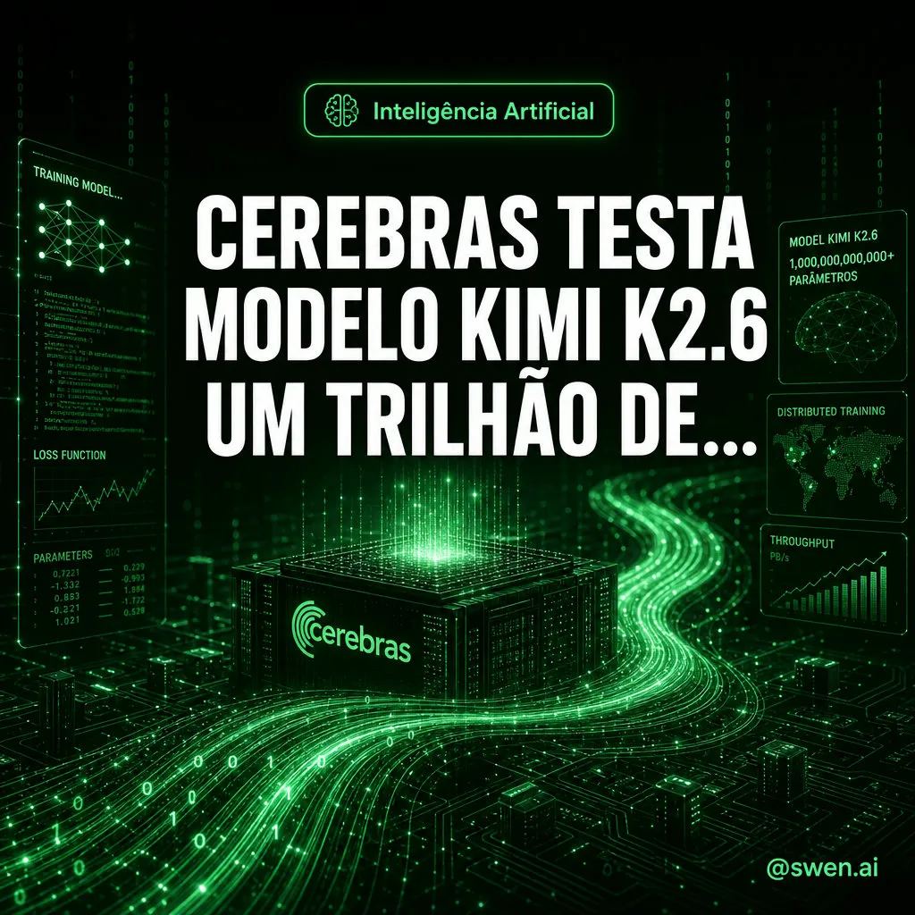 Cerebras testa modelo Kimi K2.6 com um trilhão de parâmetros em ensaios empresariais