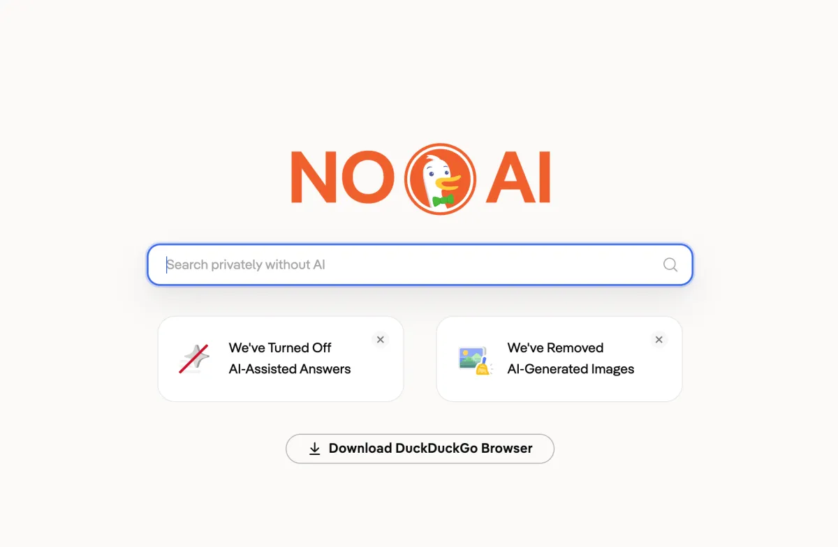 Instalações do DuckDuckGo sobem 30% em reação à busca com IA do Google