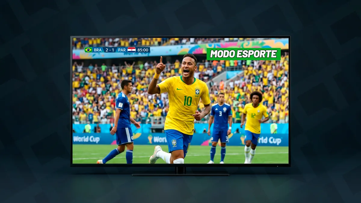 Samsung lança Modo Estádio AI para otimizar imagem e som em TVs durante transmissões esportivas