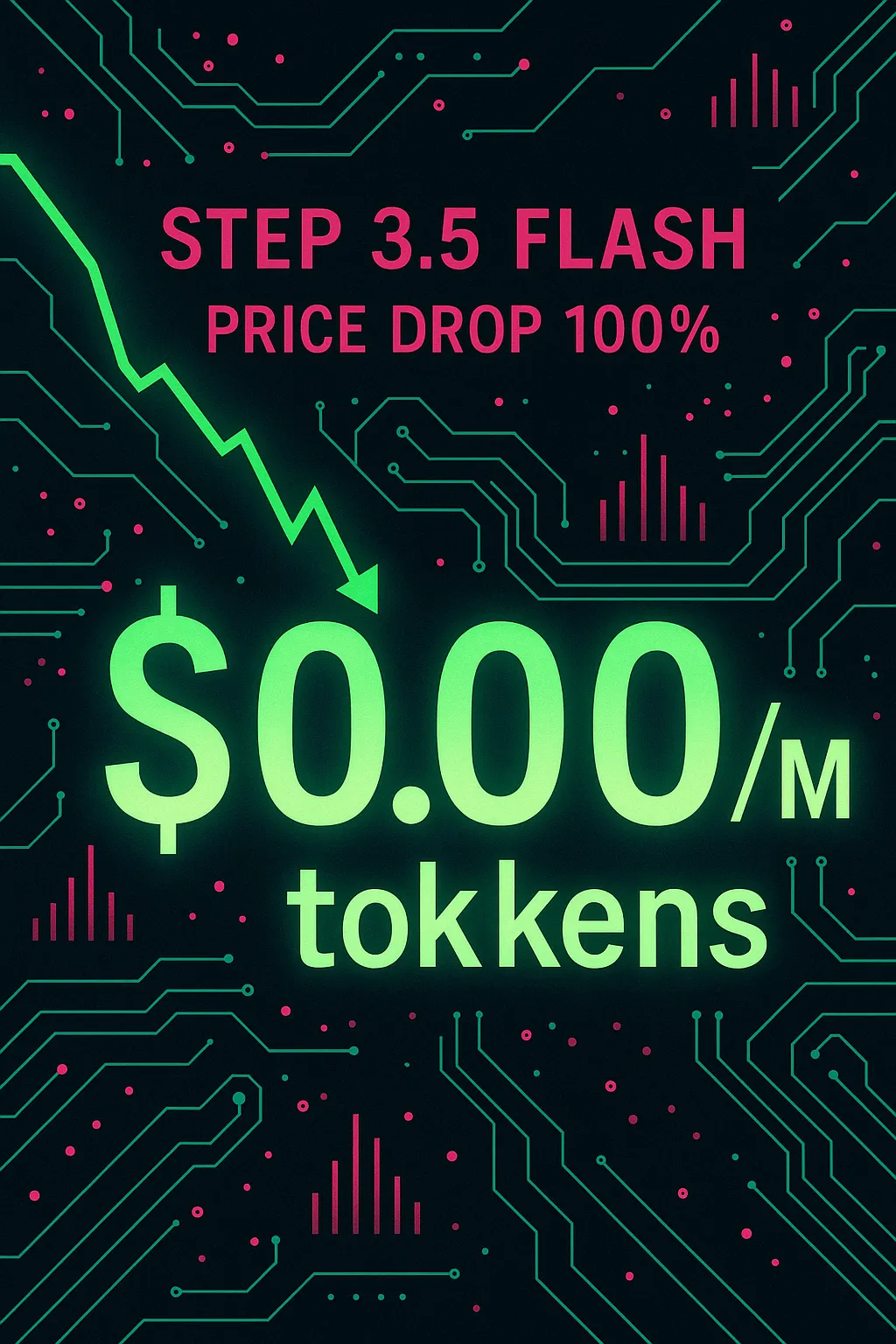 Step 3.5 Flash reduz preço em 100% — agora $0.00/M tokens de entrada
