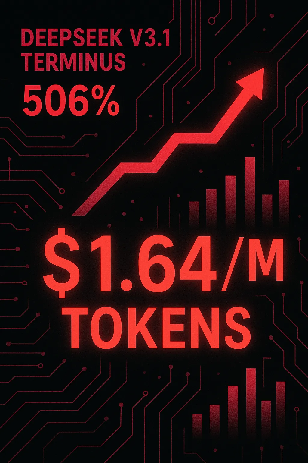 DeepSeek V3.1 Terminus aumenta preço em 506% — agora $1.64/M tokens de entrada