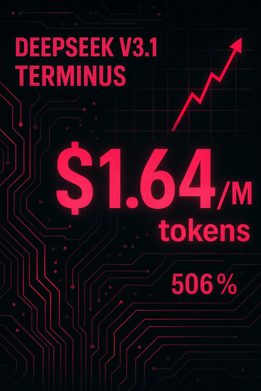 DeepSeek V3.1 Terminus aumenta preço em 506% — agora $1.64/M tokens de entrada