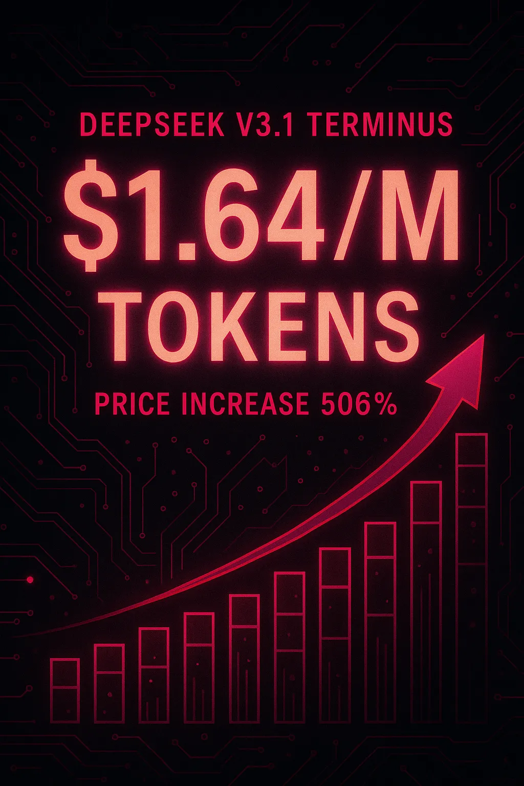DeepSeek V3.1 Terminus aumenta preço em 506% — agora $1.64/M tokens de entrada